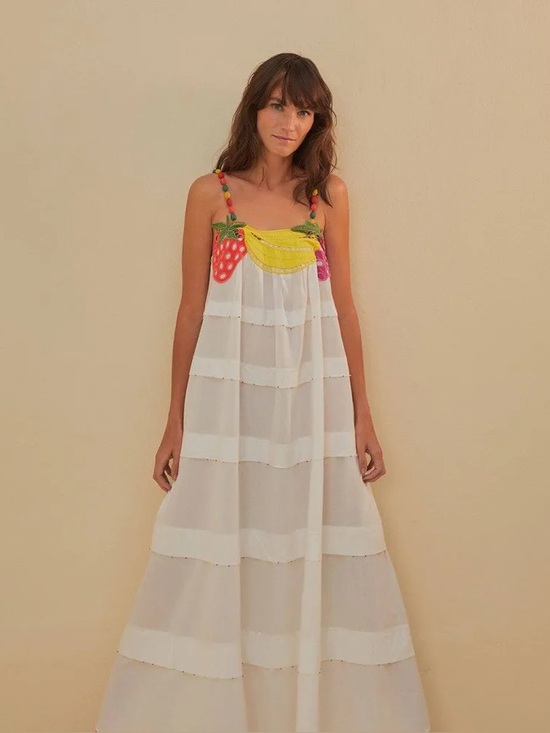 FARM Rio Dresses & Skirts - Farm Rio Richilieu Fr🍇🍎🍌s statement dress 100% cotton and fully lined size Small